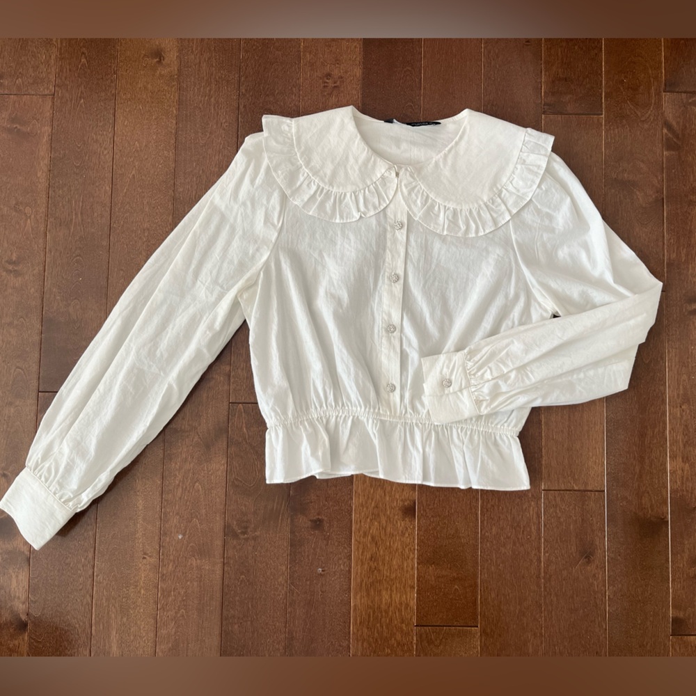 Zara 100% cotton blouse NWOT